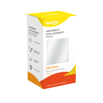 Bpositive Non Adhesive Absorbent Dressing 10 X 10cm x 100's