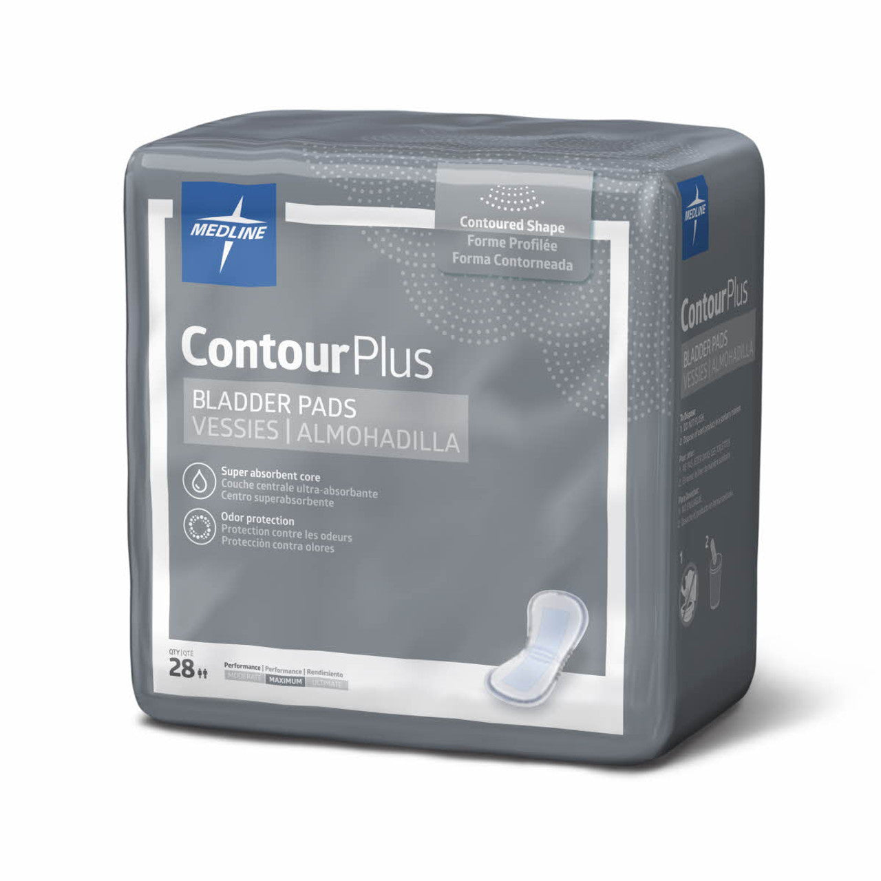 Medline Bladder Control Pads Contour Plus