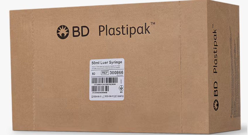 BD Syringes 60ml Eccentric Luer Slip Tip