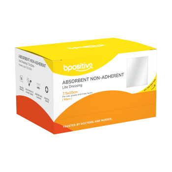Bpositive Lite Non Adhesive Absorbent Dressing 7.5 X 10cm x 50's