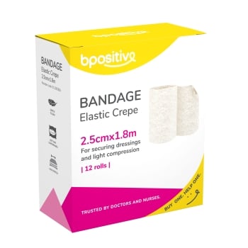 Bpositive Bandage Elastic Crepe Various Sizes