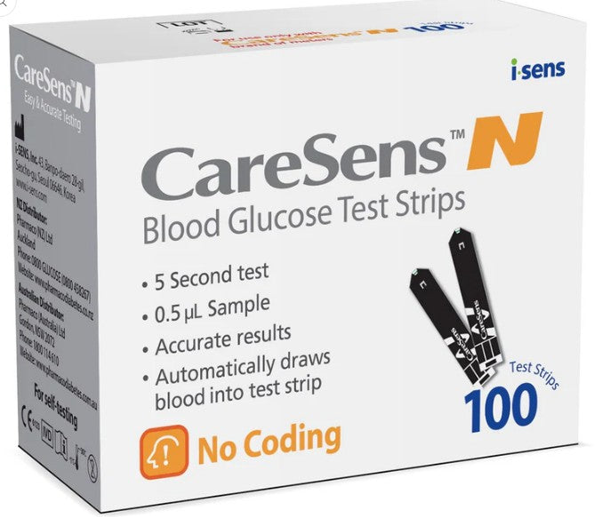 Caresens N Blood Glucose Test Strips Pack of 100