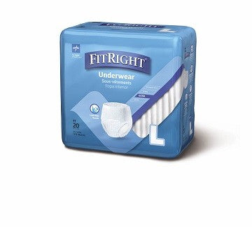 Medline FitRight Ultra Adult Incontinence Underwear X 20pcs