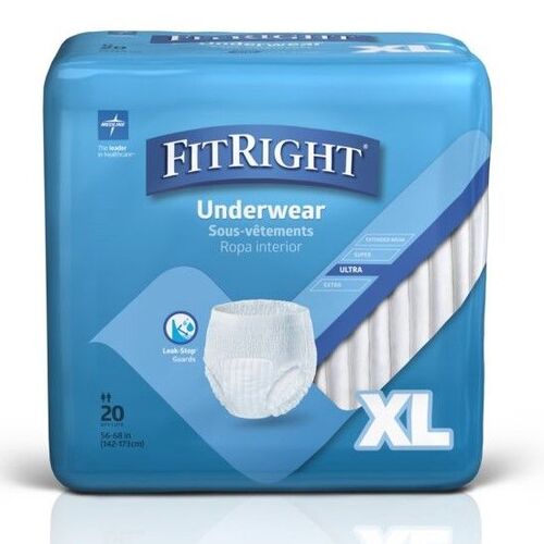 Medline FitRight Ultra Adult Incontinence Underwear X 20pcs