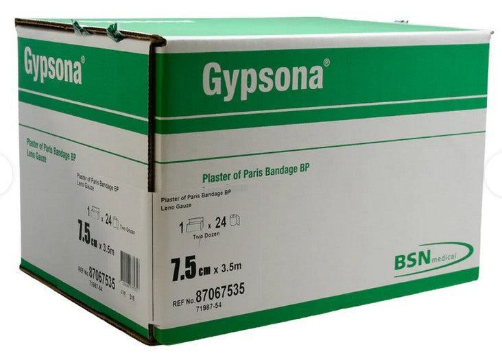 Gypsona Plaster of Paris Bandage 7.5cm x 3.5m - Pack of 24