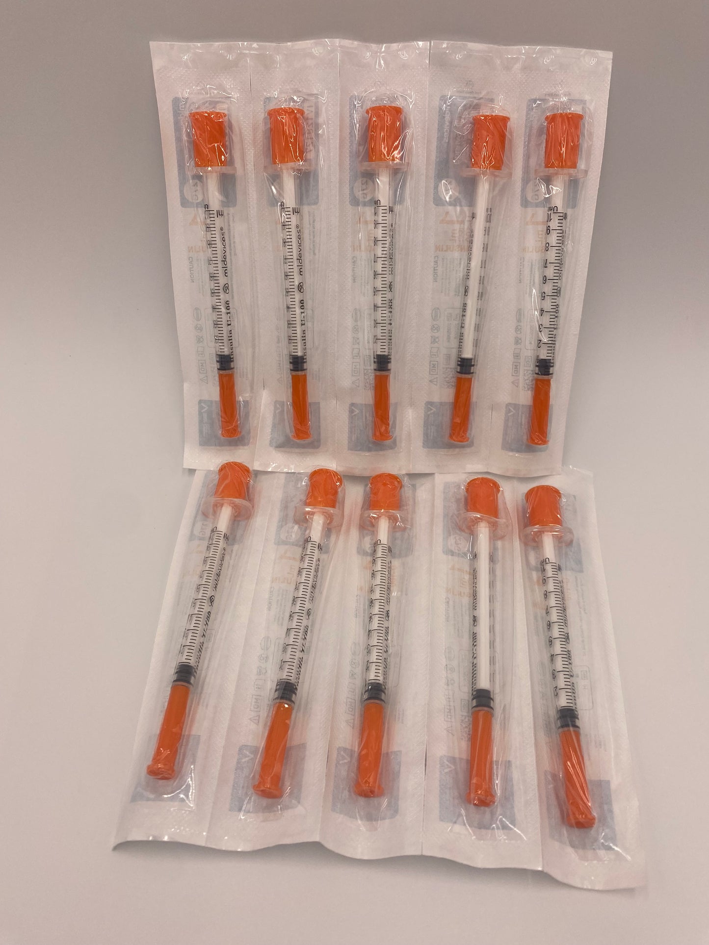 Insulin Syringe with Standard Fixed Needle 27G x 13mm X 10 pcs