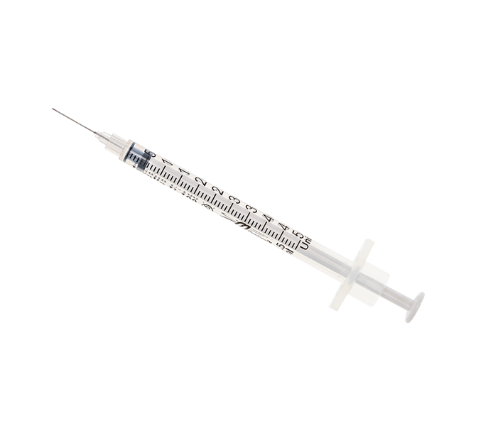 Insulin Syringe with Standard Fixed Needle Box of 100 (6-8 wks - lead time)