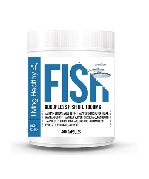 Living Healthy Odourless Fish Oil 1000mg, 400 Soft gel Capsules