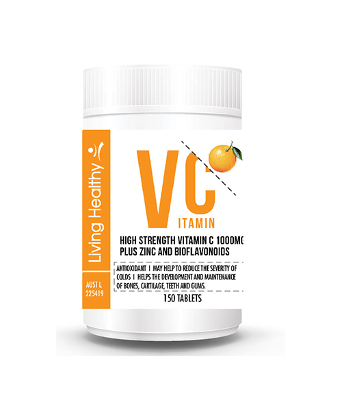 Living Healthy Vitamin C + Zinc + Bioflavonoids 1000mg 150 Tablets