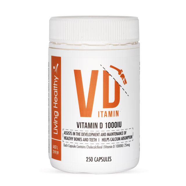 Living Healthy Vitamin D 1000IU 250 soft gel capsules