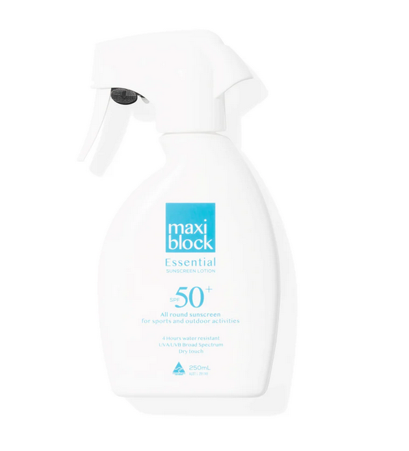 Maxiblock Essential Dry Touch Spray Sunscreen SPF50+ 250mL
