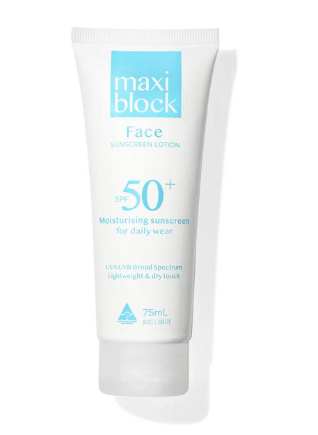 Maxiblock Face Moisturising Dry Touch Sunscreen SPF50+ 75mL