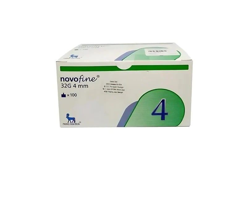NovoFine Insulin Pen Needle 32G 4mm Pack of 100