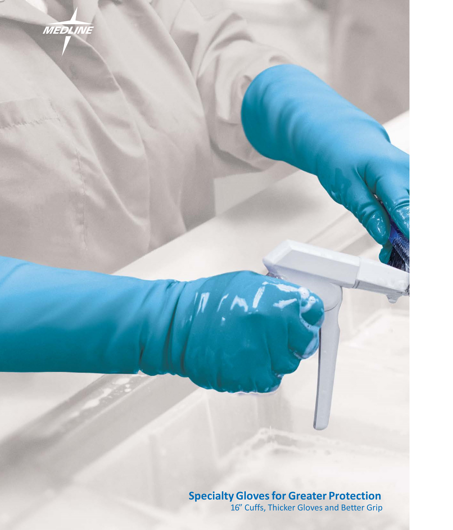 Sensicare Pro 16" Heavy Duty Extended Cuff Nitrile Gloves
