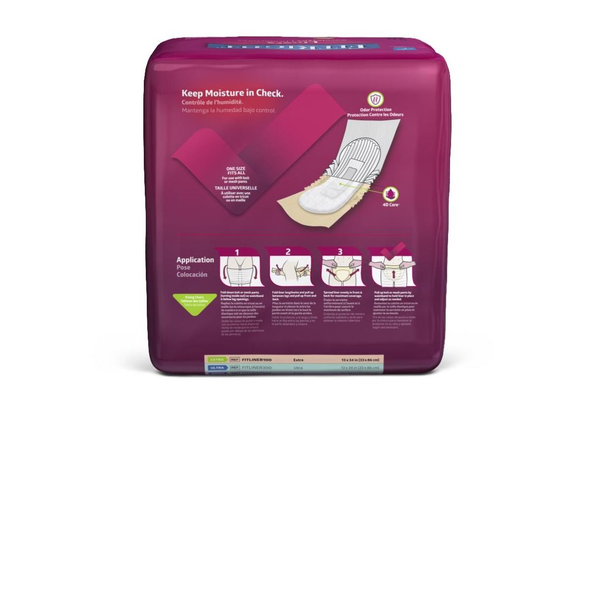 Medline FitRight Liners Extra One Size - Pack of 20