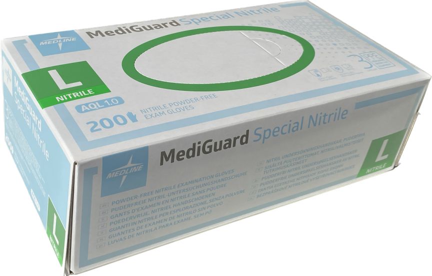 Medline MediGuard Special Nitrile Gloves Powder Free