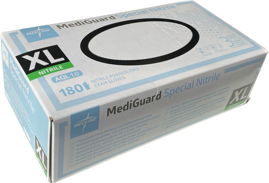 Medline MediGuard Special Nitrile Gloves Powder Free