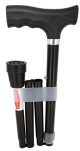 Surgical Basics Walking Stick Black Folding Adjustable 83-95cm - GST Free