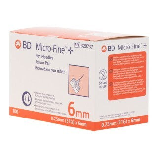 BD Micro-Fine Pen Needle 31G 6mm 100 Pack