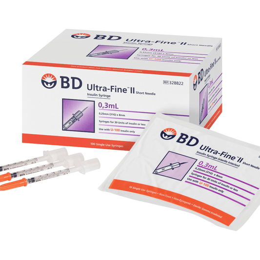 BD Ultra-Fine II Syringe 0.3mL 31G 8mm 100 Pack