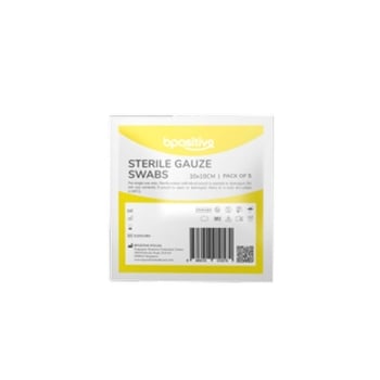 Bpositive Gauze Square 7.5 X 7.5cm Sterile Pack of 5