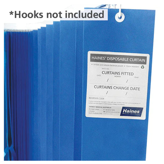 Haines Antimicrobial Medical Curtains Summer Blue
