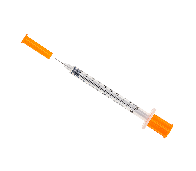 Insulin Syringe with Standard Fixed Needle 27G x 8mm