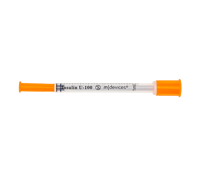Insulin Syringe with Standard Fixed Needle 27G x 8mm