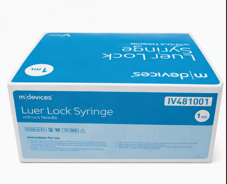 1 ml Syringe Luer Lock without Needle Sterile Box of 100