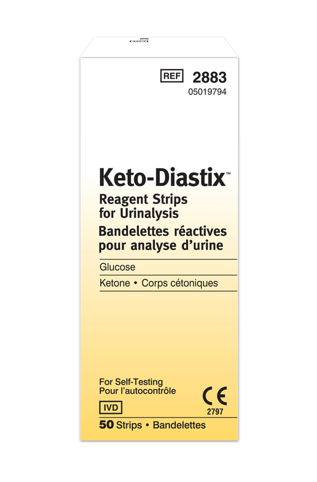 Keto-Diastix Ketone Urine Analysis Strips Pack of 50