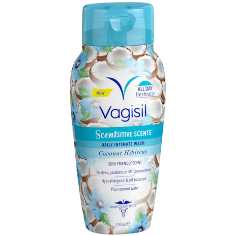 Vagisil Intimate Wash Senstive Scents Coconut Hibiscus 240ml