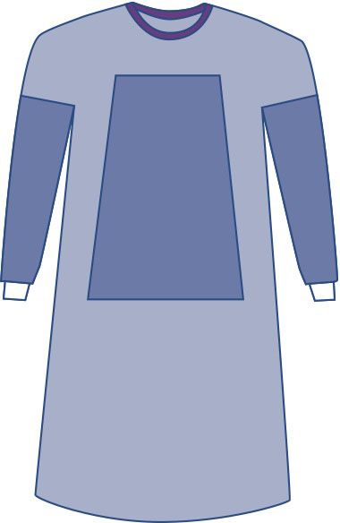 Medline Advanced AAMI Level 3 Fabric Reinforced Surgical Gown XL with 2 Hand Towels X 20