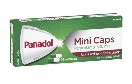 Panadol  Mini 500mg 16 Capsules X 3 Packs