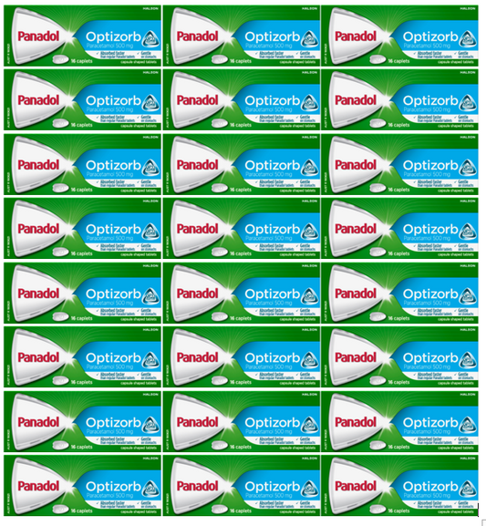 24 Packs - Panadol Optizorb Paracetamol 500mg 16 Caplets