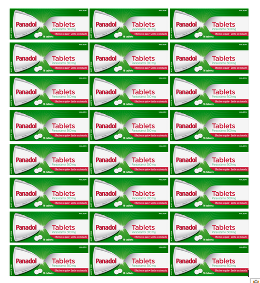 24 Packs - Panadol Paracetamol 500mg 16 Tablets