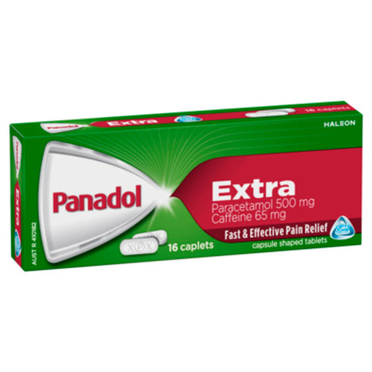 Panadol Extra with Optizorb Paracetamol 500/65mg 16 Caplets X 3 Packs