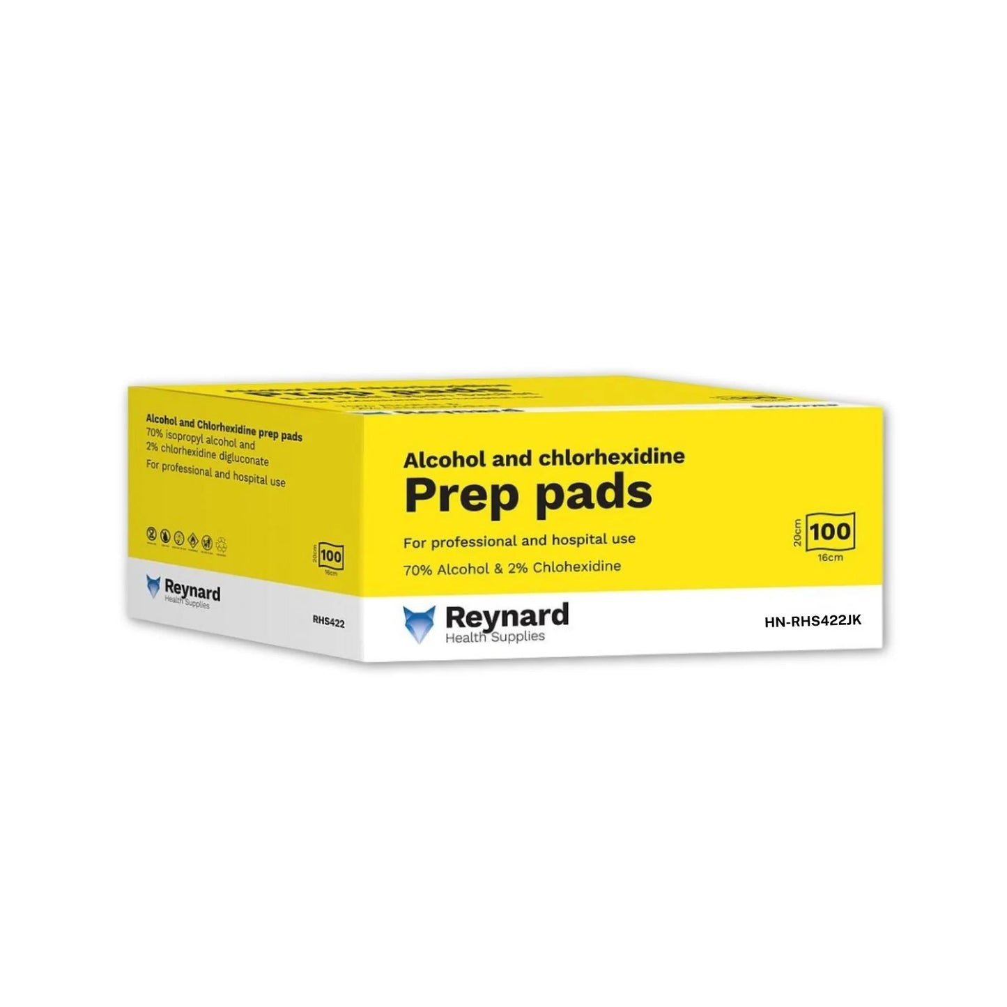 Reynard Alcohol and Chlorhexidine Prep Pads Pack of 200