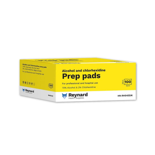 Reynard Alcohol and Chlorhexidine Prep Pads Pack of 200