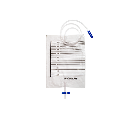 Urine Bag Sterile - 2000mL T-Tap Non-Return Valve 110cm Tubing