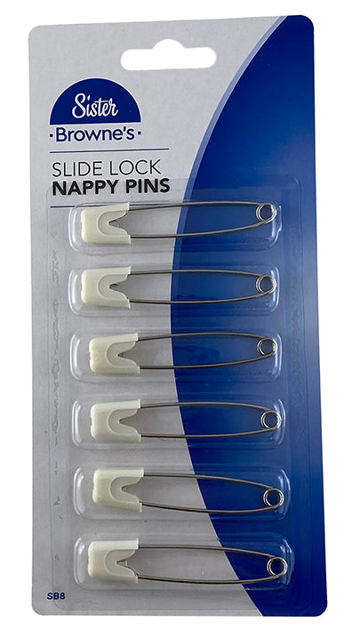 Sister Brownes Nappy Pins 6 Pcs
