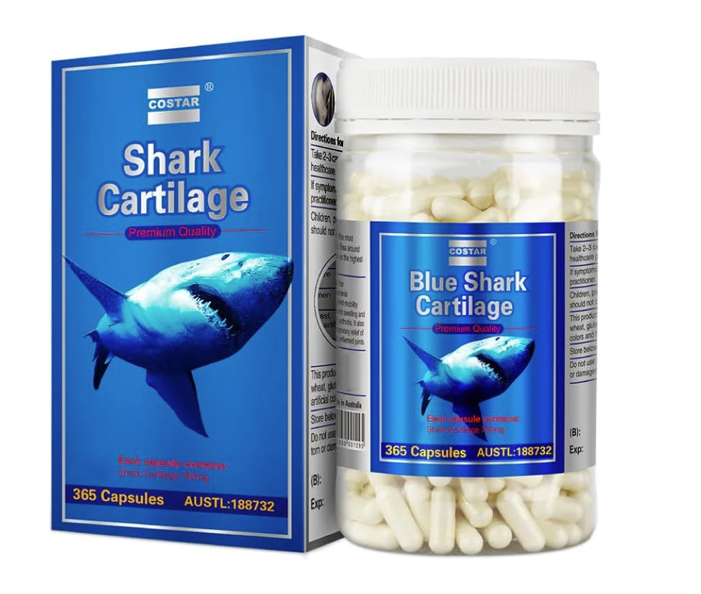 Costar Shark Cartilage 750mg 365 Caps - Expiry 10/2027